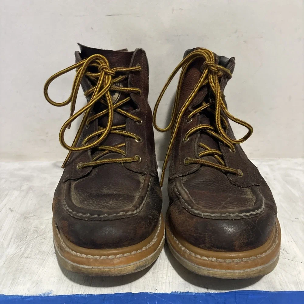 Red Wing Irish Setter Ashby Moc Toe Brown Soft Toe Work Boot Mens Sz 8.5